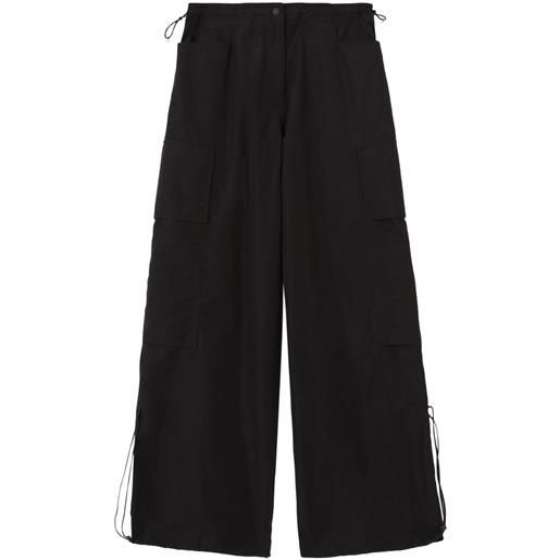 Palm Angels pantaloni a vita alta - nero