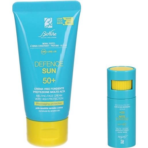 Defence sun stick 50+ 9ml + crema fond50+ 50ml 50+9 ml set
