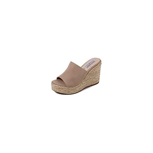 QUEEN HELENA zatteroni sandali alti zeppe con fascia platform donna zm9444a (zm9444c blu, numeric_36)