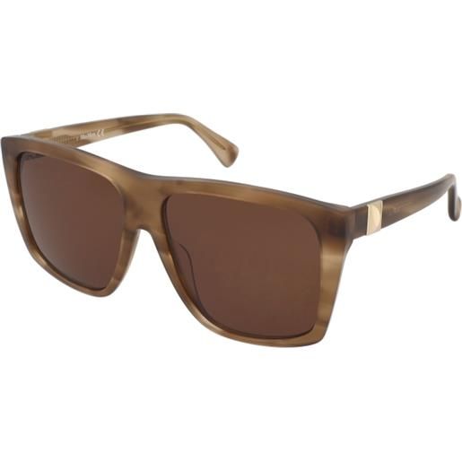 Max Mara prism mm0021 56e | occhiali da sole graduati o non graduati | plastica | oversize, quadrati | marrone | adrialenti