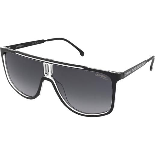 Carrera Carrera 1056/s 80s/9o | occhiali da sole graduati o non graduati | prova online | unisex | plastica | quadrati | nero, bianco | adrialenti