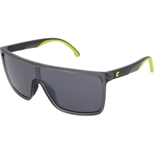 Carrera Carrera 8060/s 3u5/t4 | occhiali da sole graduati o non graduati | prova online | unisex | plastica | mascherina | grigio, trasparente | adrialenti