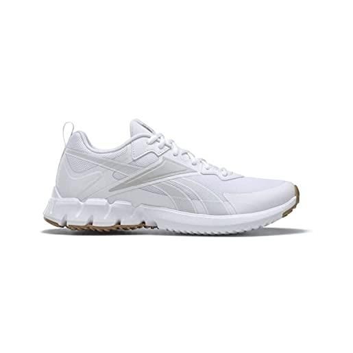 Reebok ztaur run ii, sneaker uomo, ftwr white rubber gum-04/pure grey 2, 43 eu