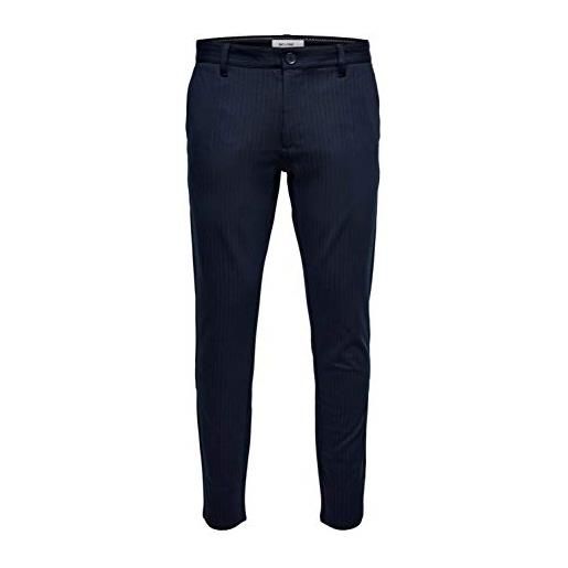 Only & sons onsmark pant stripe gw 3727 noos pantaloni, melange grigio chiaro, 32/30 uomo