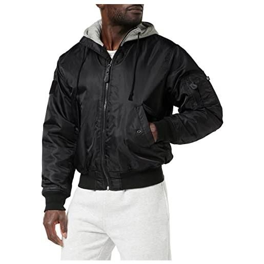 Brandit Brandit ma1 sweat hooded jacket, felpa con cappuccio uomo, nero (black hooded), xxl