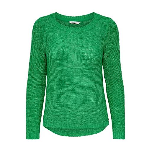 Only onlgeena xo l/s pullover knt noos, green bee, l da donna
