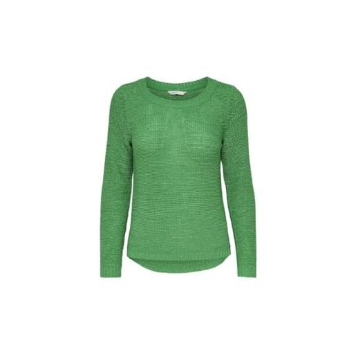 Only onlgeena xo l/s pullover knt noos maglione, green bee, xs donna
