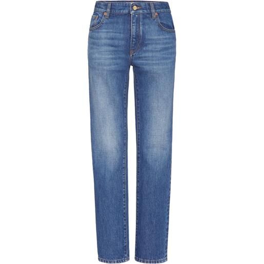 Valentino Garavani jeans slim a vita media - blu