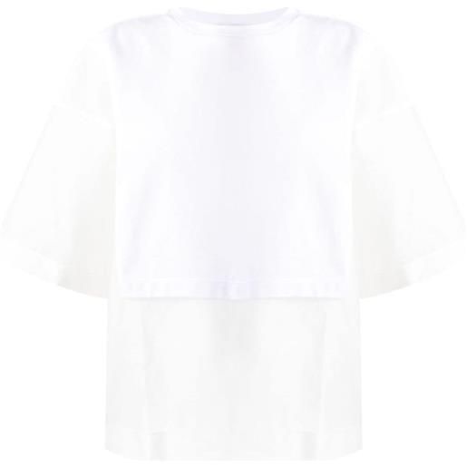 Fabiana Filippi t-shirt semi trasparente - bianco