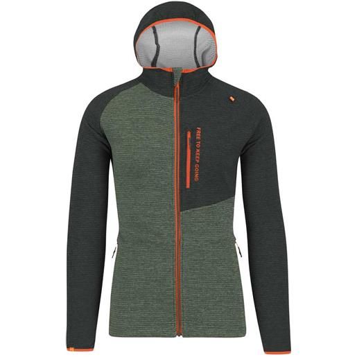 Karpos camoscio full zip sweatshirt verde s uomo