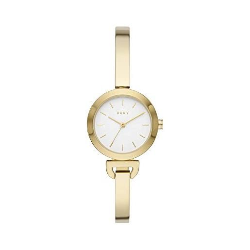 DKNY orologio uptown d donna, movimento al quarzo a tre lancette, cassa in lega oro 28 mm con bracciale in acciaio, ny2993