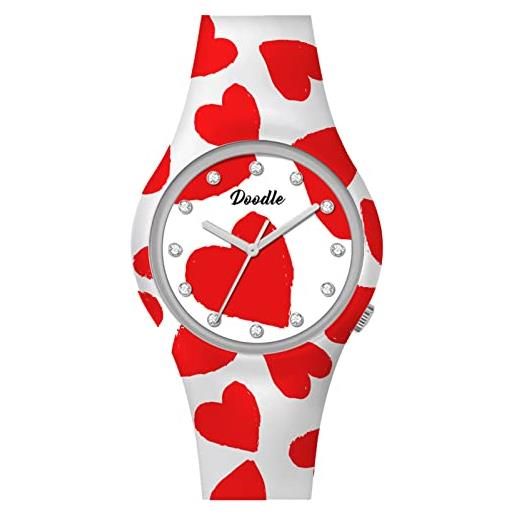 Doodle Watch orologio da donna graphics mood con cinturino in silicone 35 mm do35023, cinghia