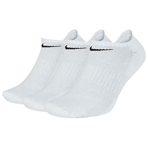 Nike everyday cush ns 3pr calze calze da uomo, uomo, white/black, s