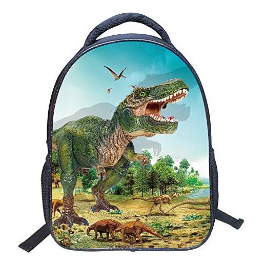 ele ELEOPTION zaino per asilo, impermeabile, motivo: dinosauro 3d, borsa per la scuola materna (stile zz43), stile zz43, 36 x 30 x13cm, cartone