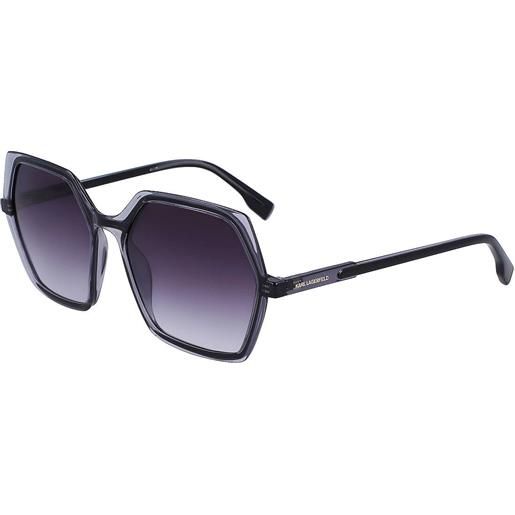 Karl Lagerfeld occhiali da sole Karl Lagerfeld neri forma esagonale kl6083s5617009