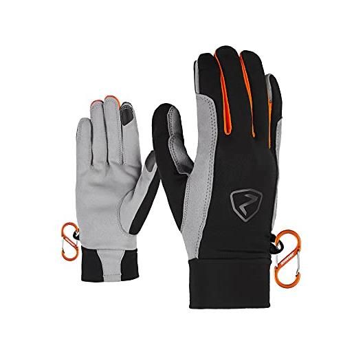 Ziener gloves gysmo, guanti da montagna uomo, nero/arancione (new orange), 6.5