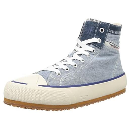 Diesel principia, sneakers uomo, light blue/vintage indigo-h8955, 42 eu