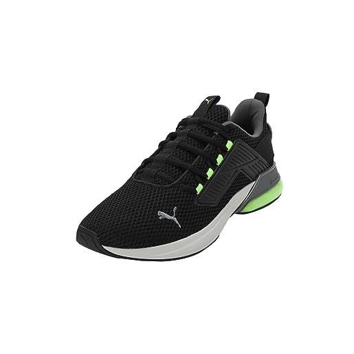 PUMA cellula rapida, scarpe per jogging su strada unisex-adulto, nero fresco grigio scuro pro verde, 37.5 eu