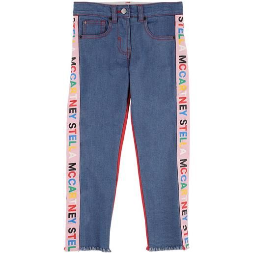 STELLA MCCARTNEY KIDS jeans in denim di cotone organico / logo
