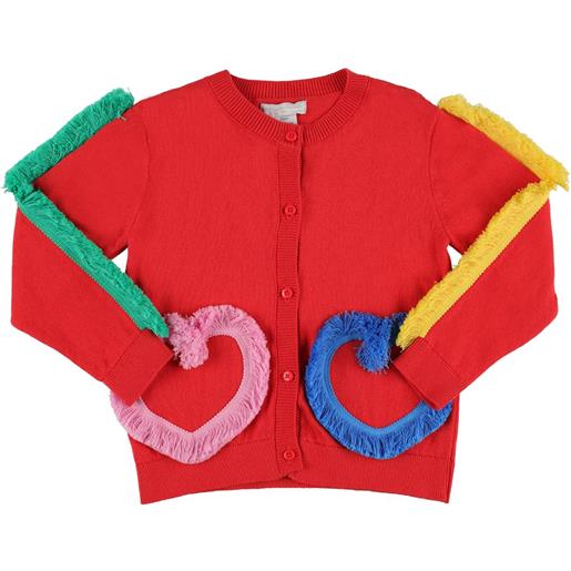 STELLA MCCARTNEY KIDS cardigan in maglia di cotone organico