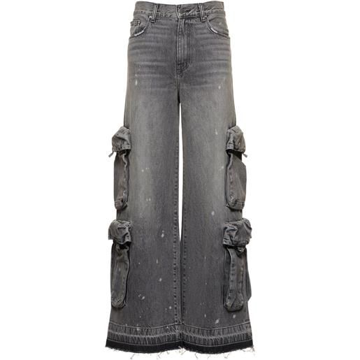 AMIRI jeans cargo larghi vita alta stonewashed