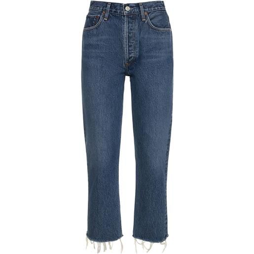 AGOLDE jeans slim fit vita alta cropped riley