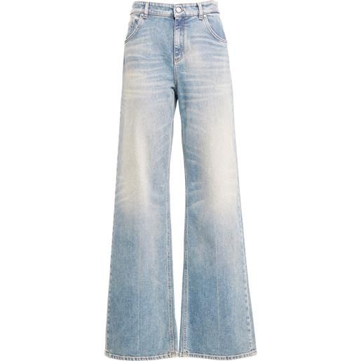 BLUMARINE jeans larghi vita media in denim