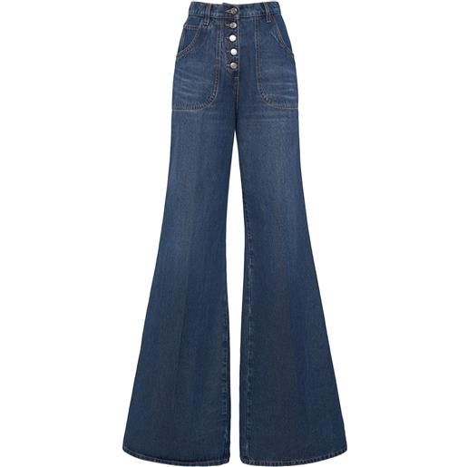ETRO jeans svasati in denim / ricami