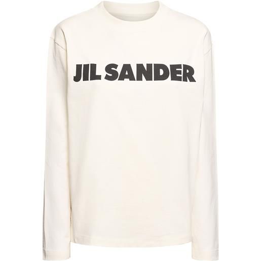 JIL SANDER t-shirt in jersey di cotone con logo