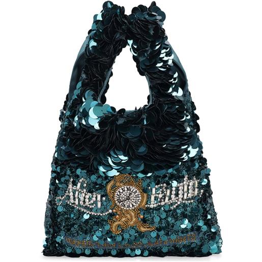 ANYA HINDMARCH borsa mini after eight con paillettes