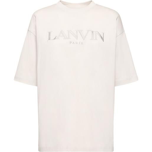 LANVIN t-shirt oversize in jersey con ricamo logo