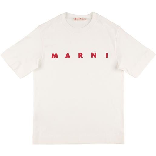 MARNI JUNIOR t-shirt in jersey di cotone con logo