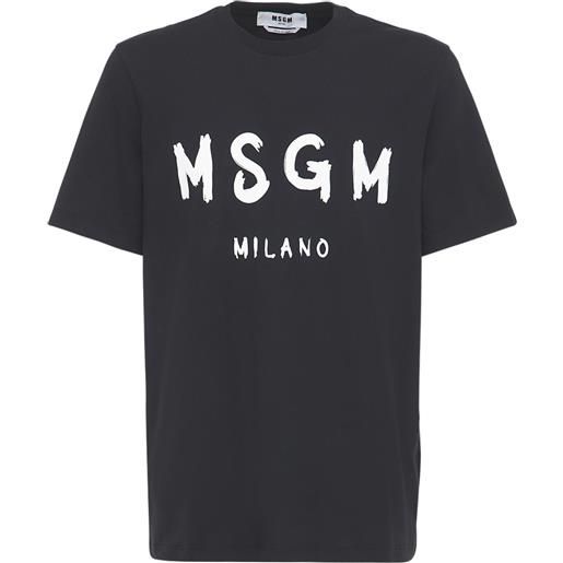 MSGM t-shirt in jersey di cotone con logo stampato