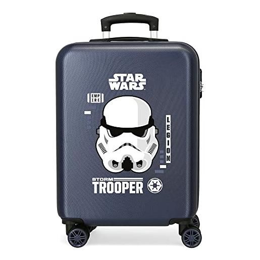 Star Wars storm valigia da cabina blu 38 x 55 x 20 cm rigida abs chiusura a combinazione laterale 34 l 2 kg 4 ruote doppie bagaglio a mano