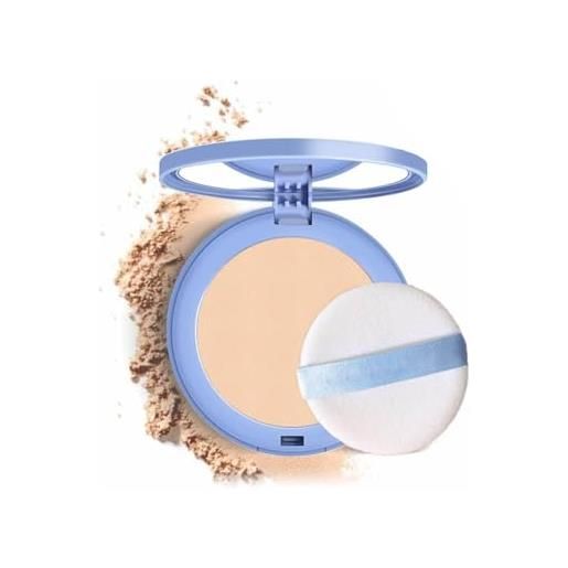 ZBYCYZ oil control face pressed powder, matte smooth setting powder makeup, control shine & smooth complexion, creates a flawless and lightweight makeup, portable face powder compact (01 classic ivory)