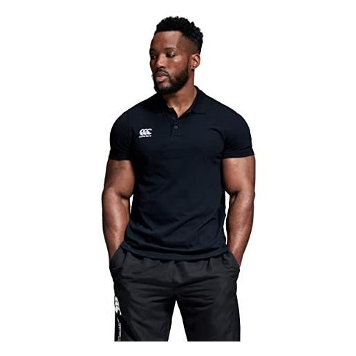 Canterbury waimak-polo da uomo nero (black), l