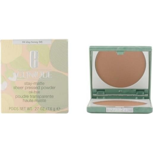 Clinique stay-matte sheer pressed powder oil-free - cipria n. 04 stay honey