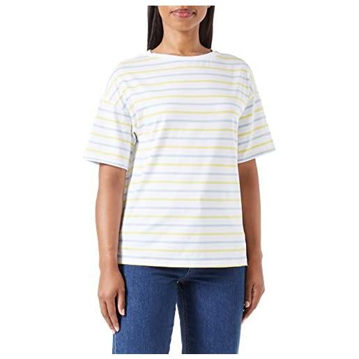 United Colors of Benetton t-shirt 3ozjd1045, righe turchese e bianco 904, s donna