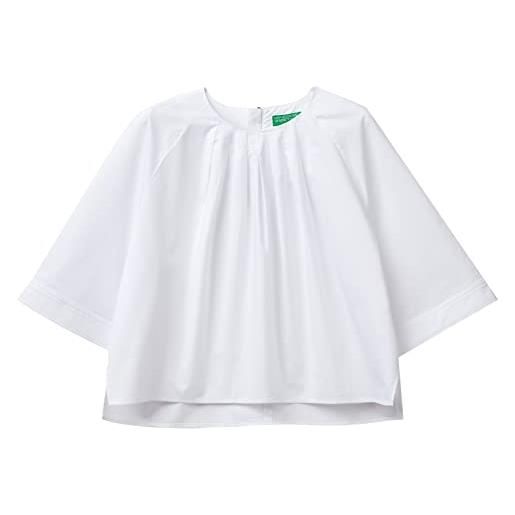 United Colors of Benetton blusa 54wtdq03r camicia, bianco 101, xl donna