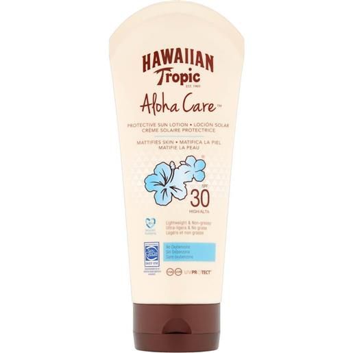 Hawaiian Tropic latte solare opacizzante spf 30 aloha care (protective sun lotion mattifies skin) 180 ml