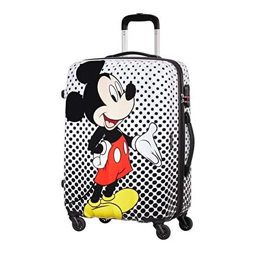 American Tourister disney legends - spinner m, bagaglio per bambini, 65 cm, 62.5 l, multicolore (mickey mouse polka dot)
