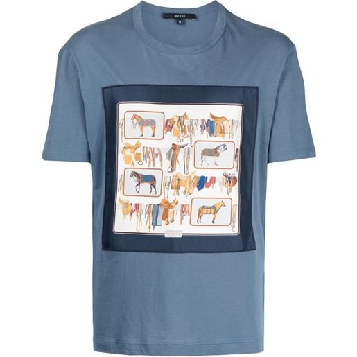 Gucci t-shirt con stampa grafica - blu