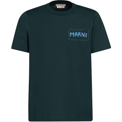 Marni t-shirt con applicazione - blu