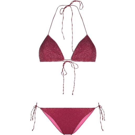 Oséree set bikini metallizzato lumiére - rosa