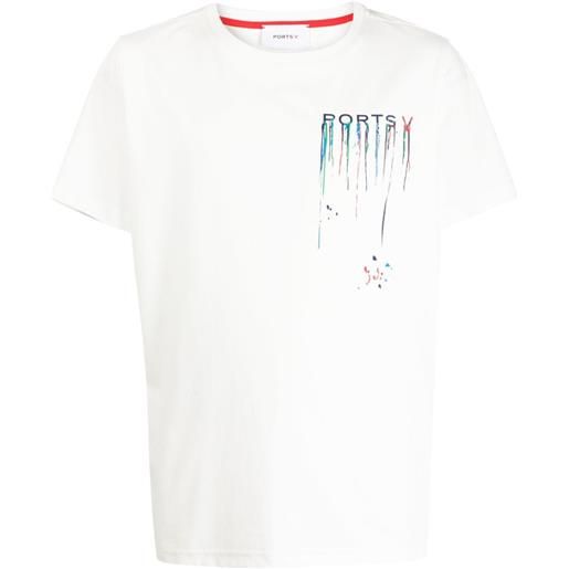 Ports V t-shirt con stampa - bianco