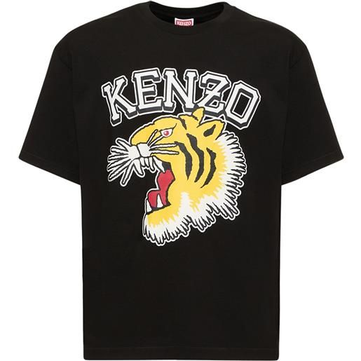 KENZO PARIS t-shirt tiger in jersey di cotone con stampa