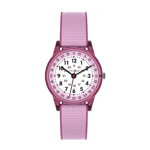 Cander Berlin mna 0130 e - orologio da polso per bambini, in velcro, impermeabile, 3 atm, colore: rosa