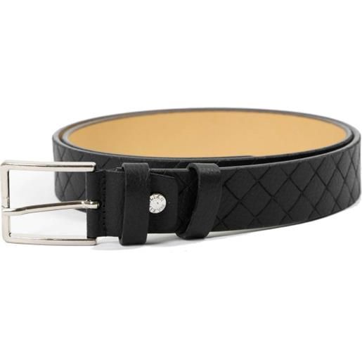 Leather Trend anthony - cintura intrecciata nera in vera pelle
