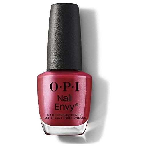 OPI nail envy | tough luv | smalto rinforzante colorato per unghie | rosso scuro perlato, 15ml