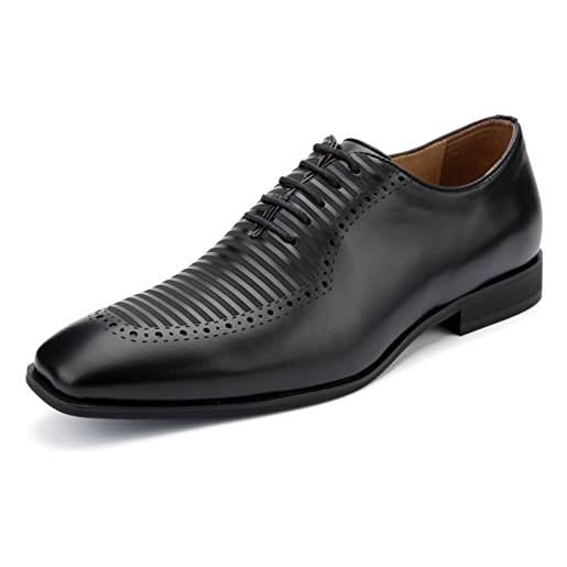 MEIJIANA scarpe oxford da uomo business scarpe stringate basse uomo casual oxford vintage elegante scarpe, marrone-02, 42 eu (9 uk)